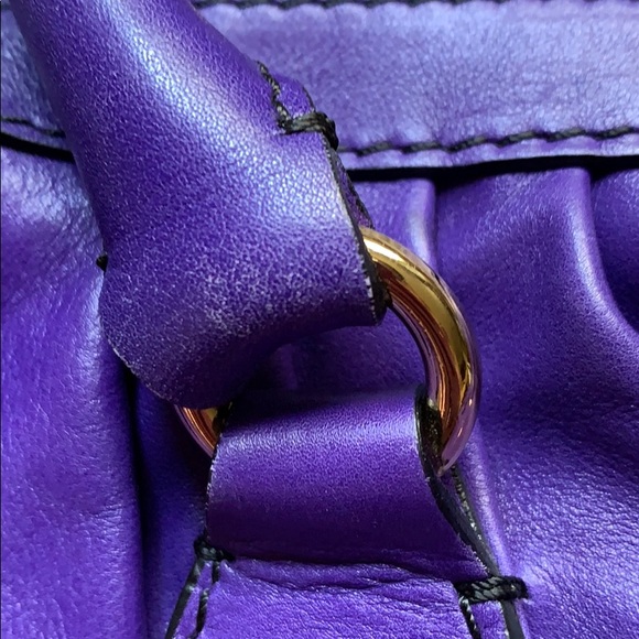 Valentino Maison Purple Leather Studded bag - Picture 6 of 8